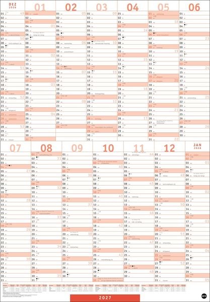 Produktbild: Mega-Posterplaner, rot 2027