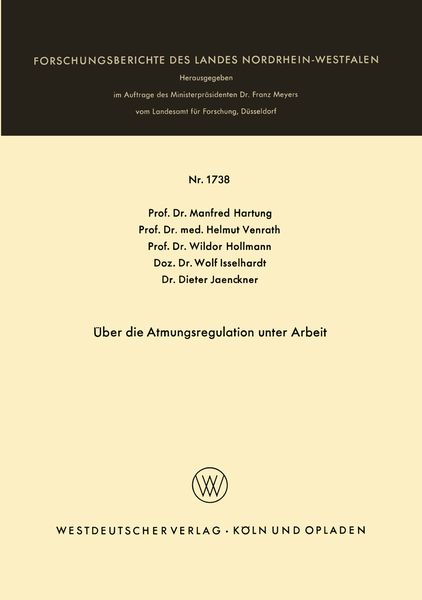 Produktbild: &Uuml;ber die Atmungsregulation unter Arbeit