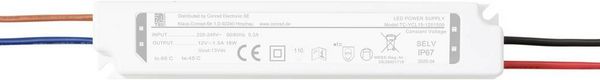 Produktbild: TRU COMPONENTS TC-YCL15-1201500 LED-Trafo Konstantspannung 18W 1.5A 12 V/DC 1St.