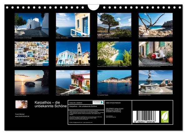 Produktbild: Karpathos &ndash; die unbekannte Sch&ouml;ne (Wandkalender 2026 DIN A4 quer), CALVENDO Monatskalender