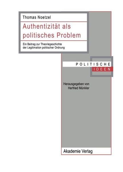 Produktbild: Authentizit&auml;t als politisches Problem