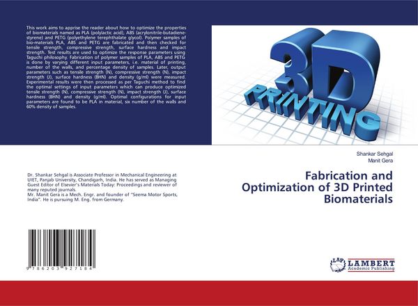 Produktbild: Fabrication and Optimization of 3D Printed Biomaterials