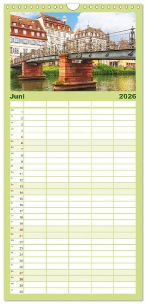 Produktbild: Familienplaner 2026 - Stra&szlig;burg - Els&auml;ssische Metropole mit 5 Spalten (Wandkalender, 21 x 45 cm) CALVENDO