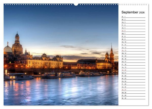 Produktbild: Barockstadt Dresden (Wandkalender 2026 DIN A2 quer), CALVENDO Monatskalender
