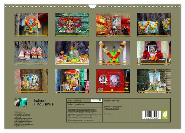 Produktbild: Indien - Hinduismus (Wandkalender 2026 DIN A3 quer), CALVENDO Monatskalender
