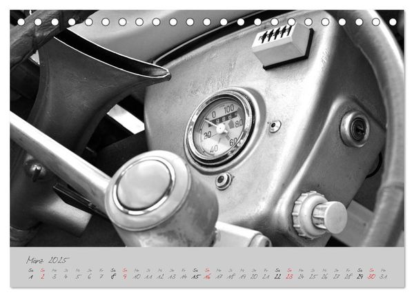 Produktbild: BMW Isetta 300 in schwarzwei&szlig; (Tischkalender 2025 DIN A5 quer), CALVENDO Monatskalender