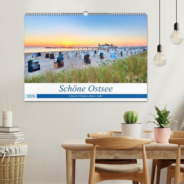 Produktbild: Sch&ouml;ne Ostsee - Impressionen &uuml;bers Jahr (Wandkalender 2026 DIN A2 quer), CALVENDO Monatskalender