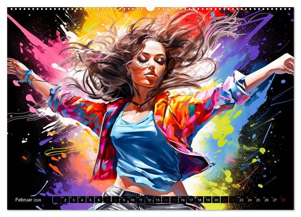 Produktbild: Color Dance Art (hochwertiger Premium Wandkalender 2026 DIN A2 quer), Kunstdruck in Hochglanz