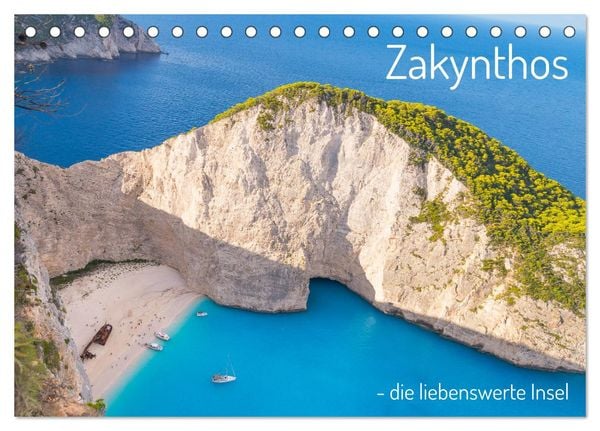 Zakynthos - die liebenswerte Insel (Tischkalender 2025 DIN A5 quer), CALVENDO Monatskalender