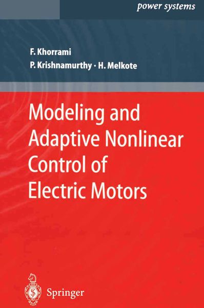 Produktbild: Modeling and Adaptive Nonlinear Control of Electric Motors