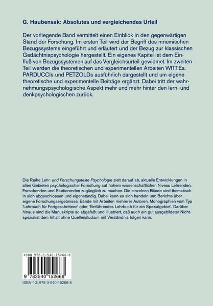 Produktbild: Absolutes und vergleichendes Urteil
