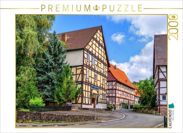 CALVENDO Puzzle Fachwerkshäuser in Gottsbüren, Reinhardswald, Hessen, Deutschland | 2000 Teile Lege-Größe 90 × 67 cm Foto-Puzzle für glückliche Stunden