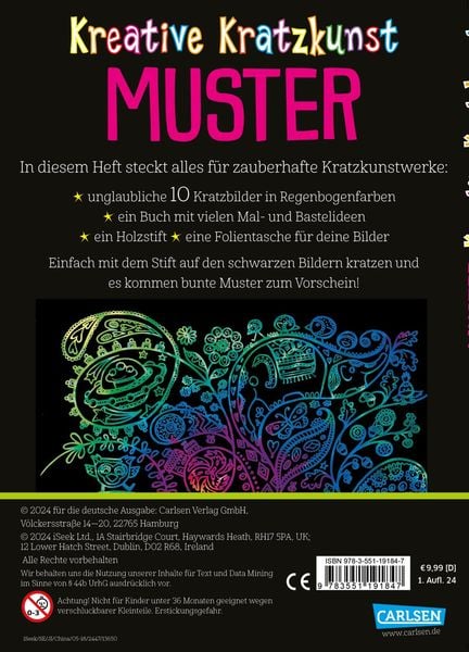 Produktbild: Kratzbilder f&uuml;r Kinder: Kreative Kratzkunst: Muster
