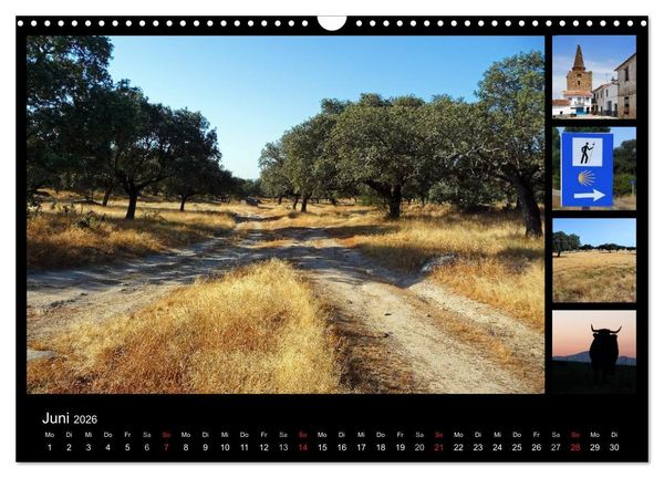 Produktbild: Via de la Plata - auf dem Jakobsweg von Sevilla nach Santiago (Wandkalender 2026 DIN A3 quer), CALVENDO Monatskalender