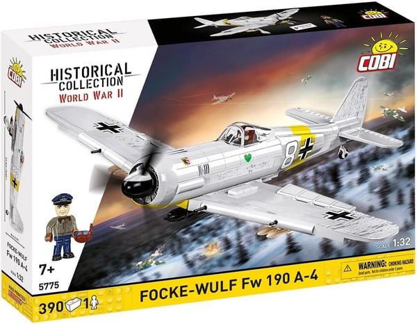 COBI Historical Collection 5775 - Focke-Wulf Fw 190 A-4, WWII, Bausatz 1:32, 390+1 Klemmbausteine