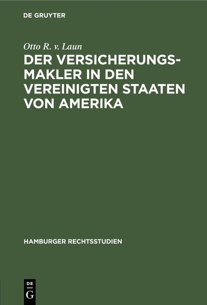 Produktbild: Der Versicherungsmakler in den Vereinigten Staaten von Amerika