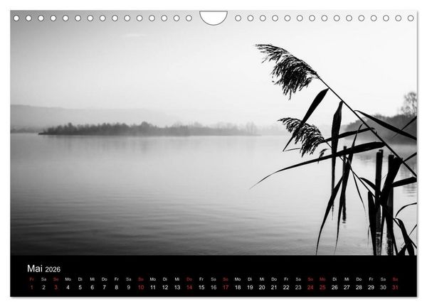 Produktbild: Monochrom 2026 (Wandkalender 2026 DIN A4 quer), CALVENDO Monatskalender