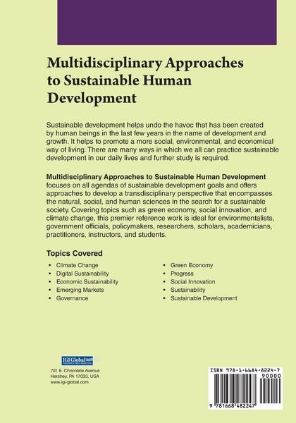 Produktbild: Multidisciplinary Approaches to Sustainable Human Development