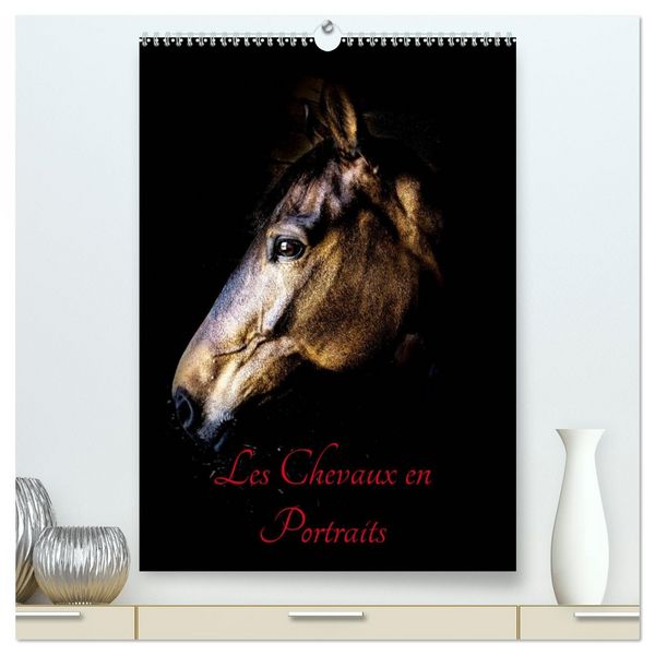 Produktbild: Chevaux en Portraits (Calendrier mural 2026 DIN A2 horizontal) calendrier de bureau