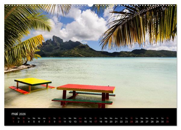Produktbild: Polyn&eacute;sie fran&ccedil;aise - Magie des &icirc;les (Calendrier mural 2026 DIN A2 vertical) calendrier de bureau