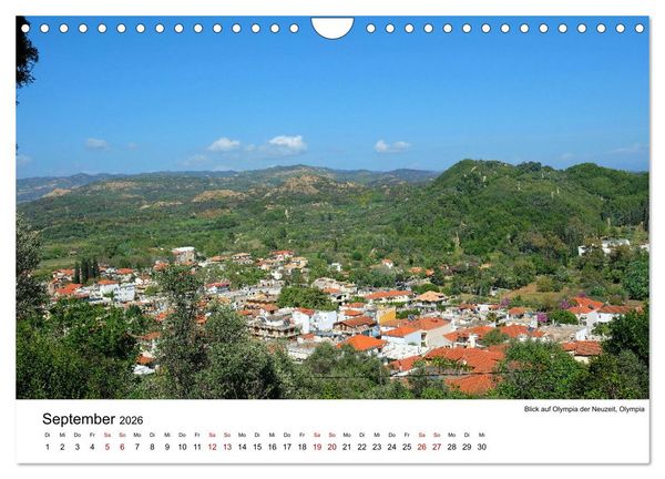Produktbild: Von Olympia &uuml;ber Messene nach Mystras (Wandkalender 2026 DIN A4 quer), CALVENDO Monatskalender