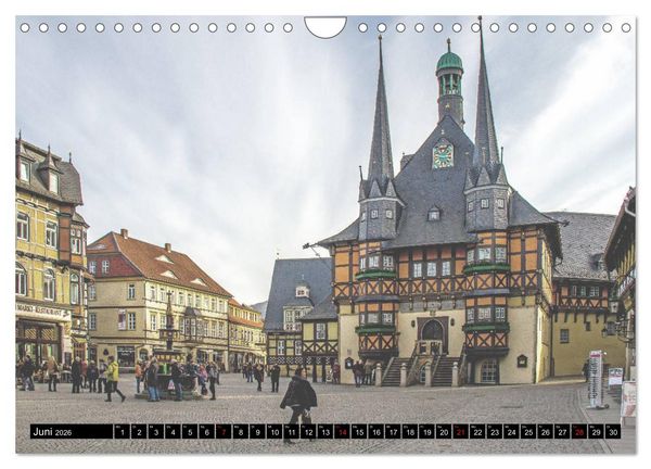 Produktbild: Wernigerode - Fachwerkstadt am Harz (Wandkalender 2026 DIN A4 quer), CALVENDO Monatskalender