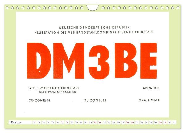 Produktbild: Radio VEB - Amateurfunkstationen Volkseigener Betriebe (Wandkalender 2026 DIN A4 quer), CALVENDO Monatskalender