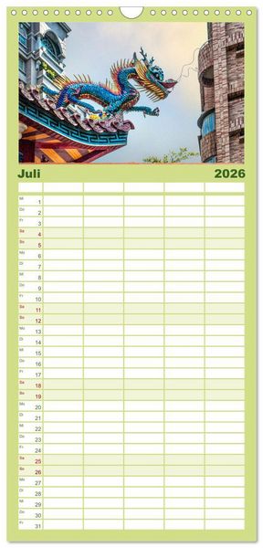 Produktbild: Familienplaner 2026 - Taipeh, Hauptstadt von Taiwan mit 5 Spalten (Wandkalender, 21 x 45 cm) CALVENDO