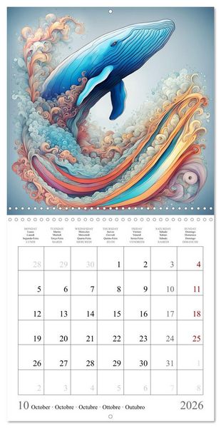 Produktbild: Animal fractals (Wall Calendar 2026 12 &times; 12 Inch) CALVENDO 12 Month Wall Calendar