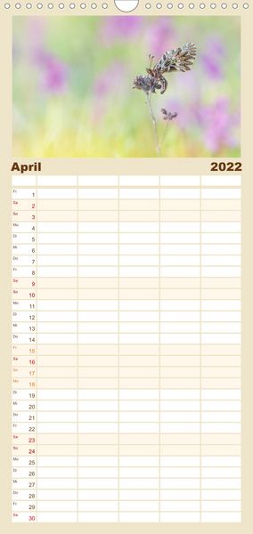Produktbild: Familienplaner Naturfotografie (Wandkalender 2022 , 21 cm x 45 cm, hoch)
