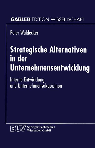 Produktbild: Strategische Alternativen in der Unternehmensentwicklung