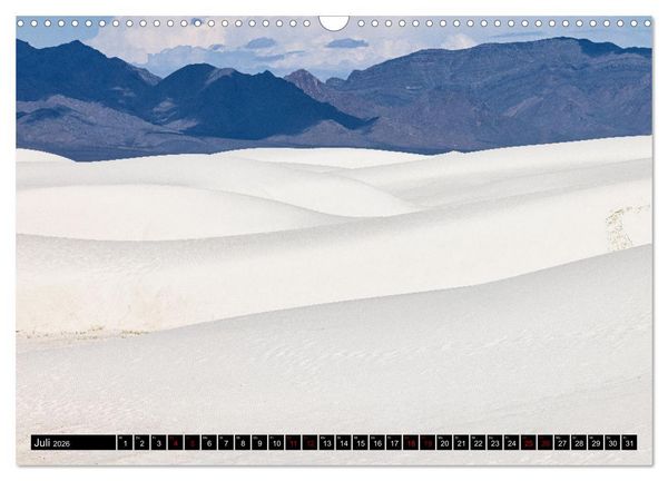 Produktbild: Wei&szlig;e Wunderwelten - White Sands National Monument (Wandkalender 2026 DIN A3 quer), CALVENDO Monatskalender