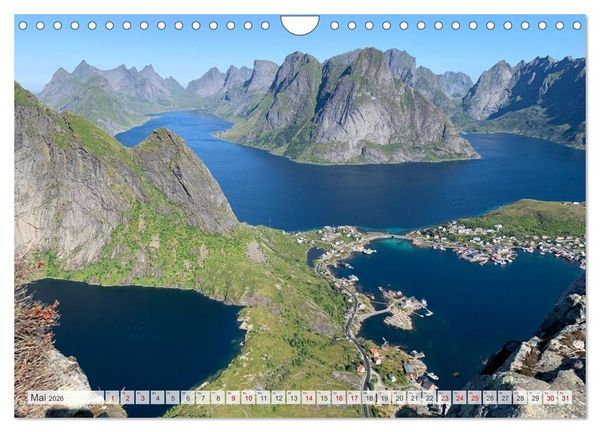 Produktbild: Wandern in Norwegen - Einklang von Gebirge und Meer (Wandkalender 2026 DIN A4 quer), CALVENDO Monatskalender