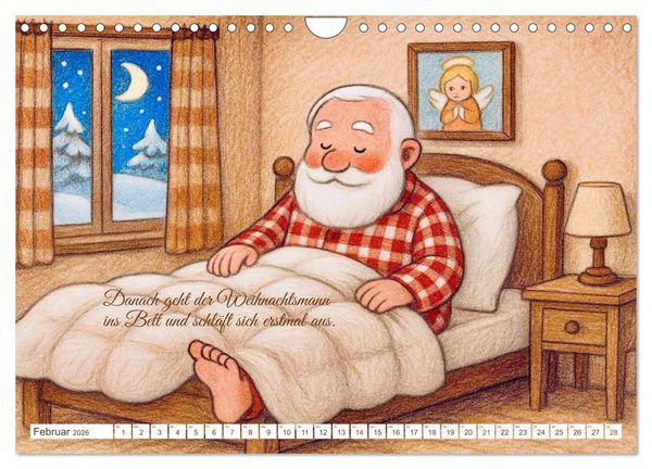 Produktbild: Was macht der Weihnachtsmann? (Wandkalender 2026 DIN A4 quer), CALVENDO Monatskalender
