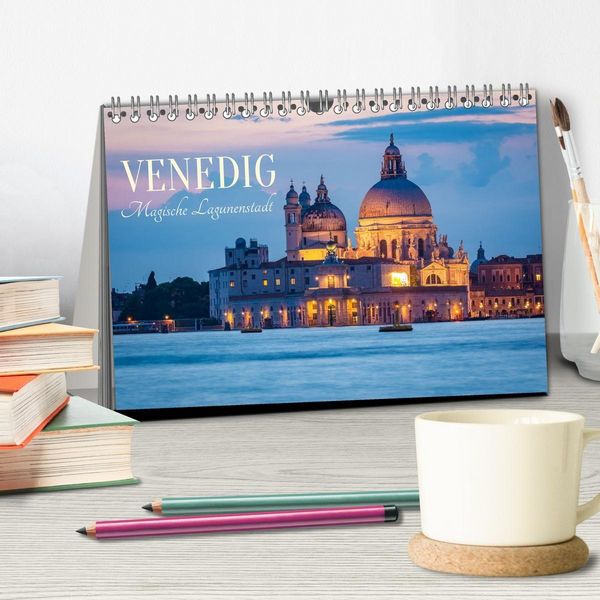 Produktbild: Venedig - Magische Lagunenstadt (Tischkalender 2026 DIN A5 quer), CALVENDO Monatskalender