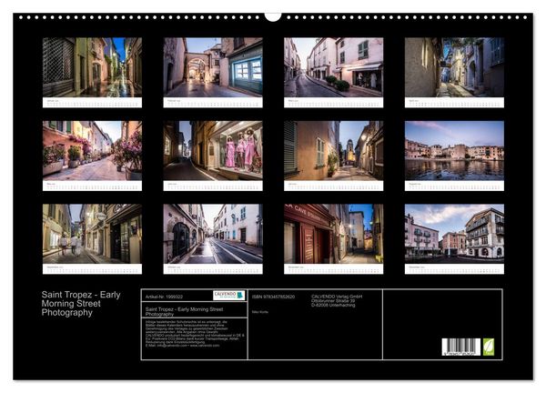 Produktbild: Saint Tropez - Early Morning Street Photography (Wandkalender 2026 DIN A2 quer), CALVENDO Monatskalender