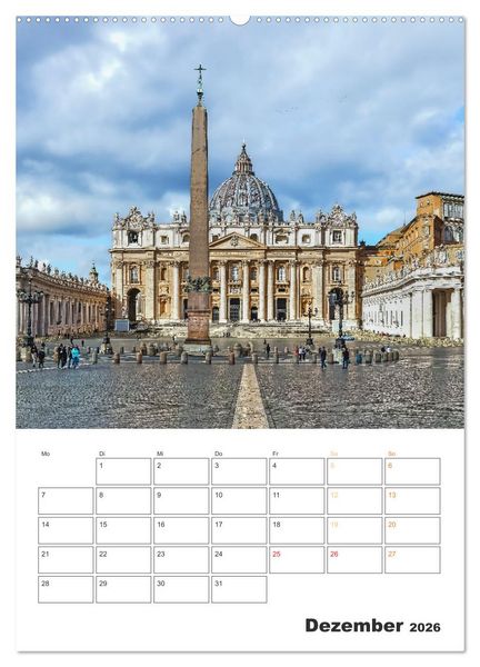 Produktbild: Rom - Kunst, Kultur und Geschichte (Wandkalender 2026 DIN A2 hoch), CALVENDO Monatskalender