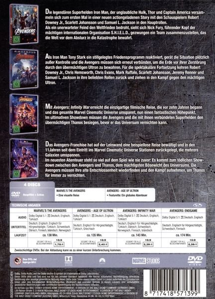 Produktbild: The Avengers 4-Movie Collection [4 DVDs]