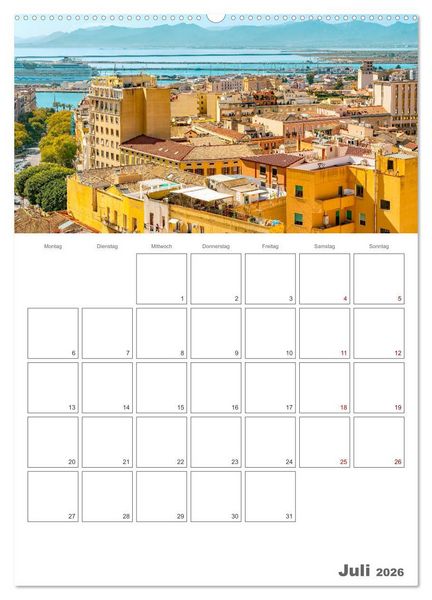 Produktbild: Cagliari - Urlaubsplaner (hochwertiger Premium Wandkalender 2026 DIN A2 hoch), Kunstdruck in Hochglanz
