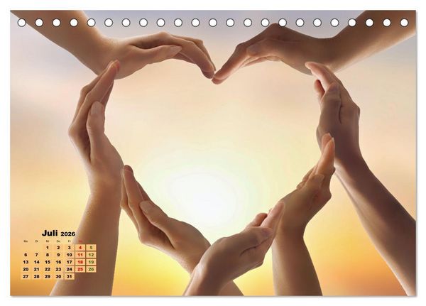 Produktbild: Sehnsucht Herzlichkeit (Tischkalender 2026 DIN A5 quer), CALVENDO Monatskalender