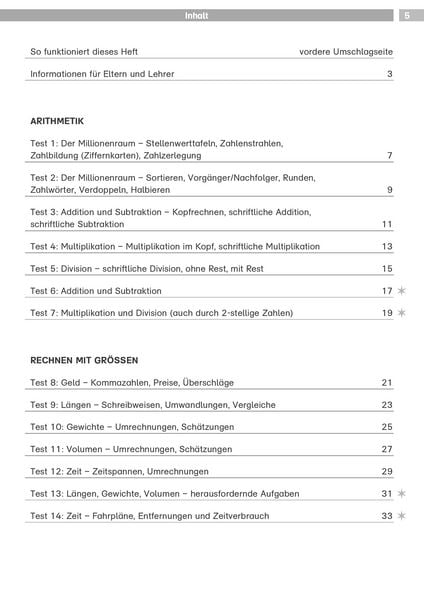 Produktbild: Mathe-Tests 4. Klasse