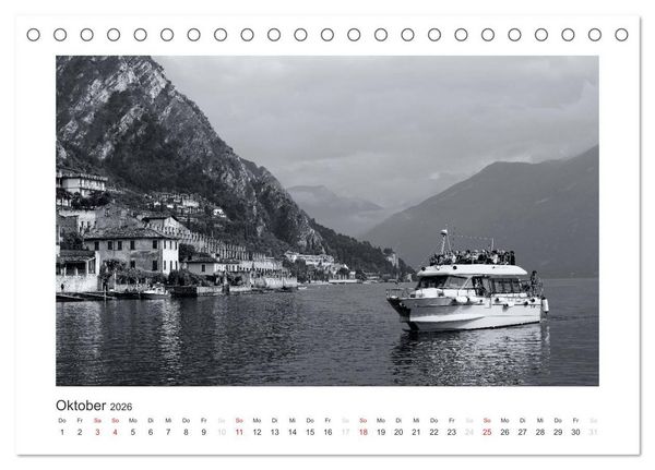 Produktbild: Limone sul Garda schwarzwei&szlig; (Tischkalender 2026 DIN A5 quer), CALVENDO Monatskalender
