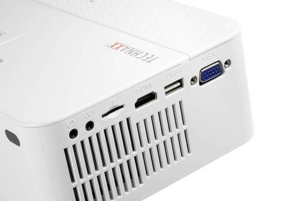 Produktbild: Technaxx Beamer TX-113 LED 1800 ANSI-Lumen 800 x 480 WXGA mit Fernbedienung, VGA Eingang, Integrierter Lautsprecher