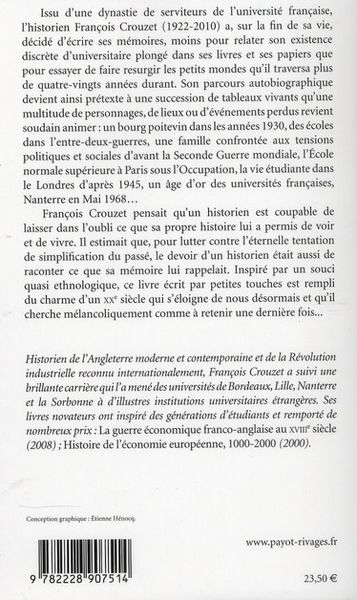Produktbild: De Memoire D'Historien ; Chronique D'Un Xxe Siecle Disparu