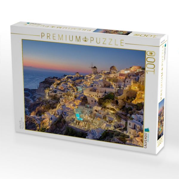 Produktbild: CALVENDO Puzzle Lichter von Oia | 1000 Teile Lege-Gr&ouml;&szlig;e 64x48cm Foto-Puzzle f&uuml;r gl&uuml;ckliche Stunden