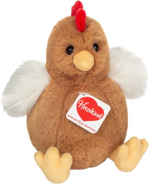 Teddy Hermann 939641 - Henne Trude, Herzekind-Plüschtier, 18 cm