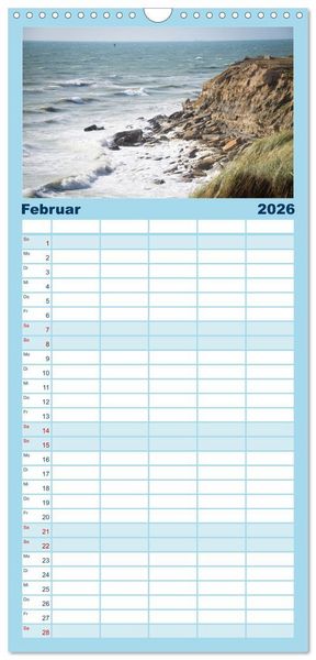 Produktbild: Familienplaner 2026 - Frankreichs Norden - Entlang der C&ocirc;te d'Opale mit 5 Spalten (Wandkalender, 21 x 45 cm) CALVENDO