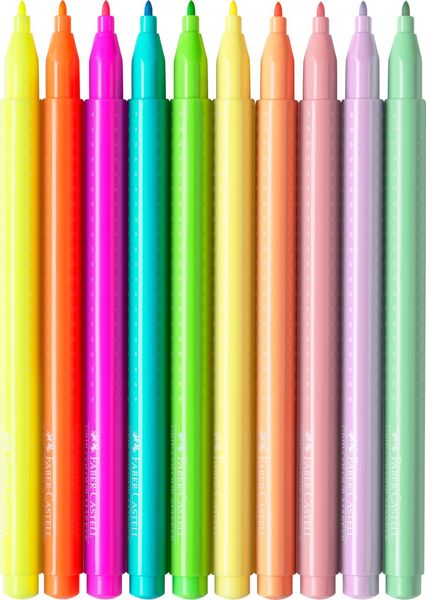 Produktbild: Faber-Castell Filzstifte Grip Neon + Pastell, 10er Set