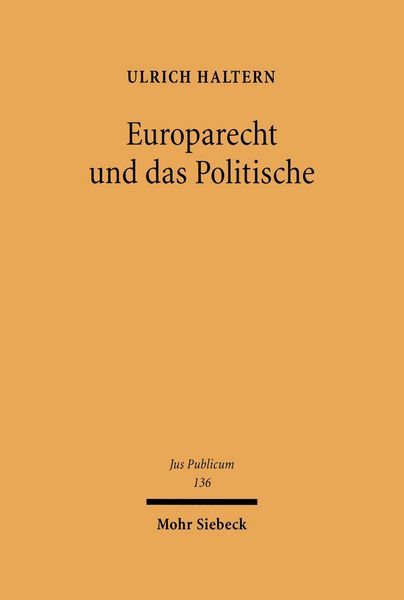 Produktbild: Europarecht und das Politische