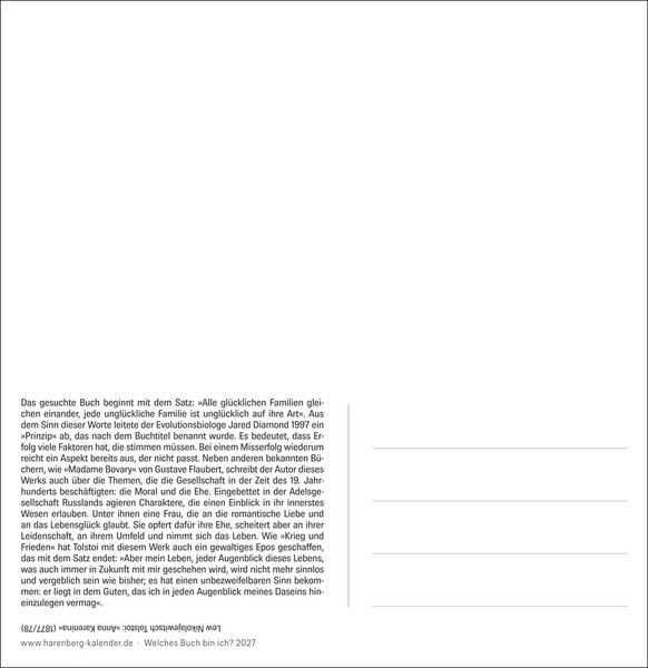 Produktbild: Welches Buch bin ich? Premium-Postkartenkalender 2027 - Literarischer R&auml;tselkalender